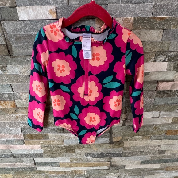 Carter's Other - Carter's Pink Floral Kids Swimwear